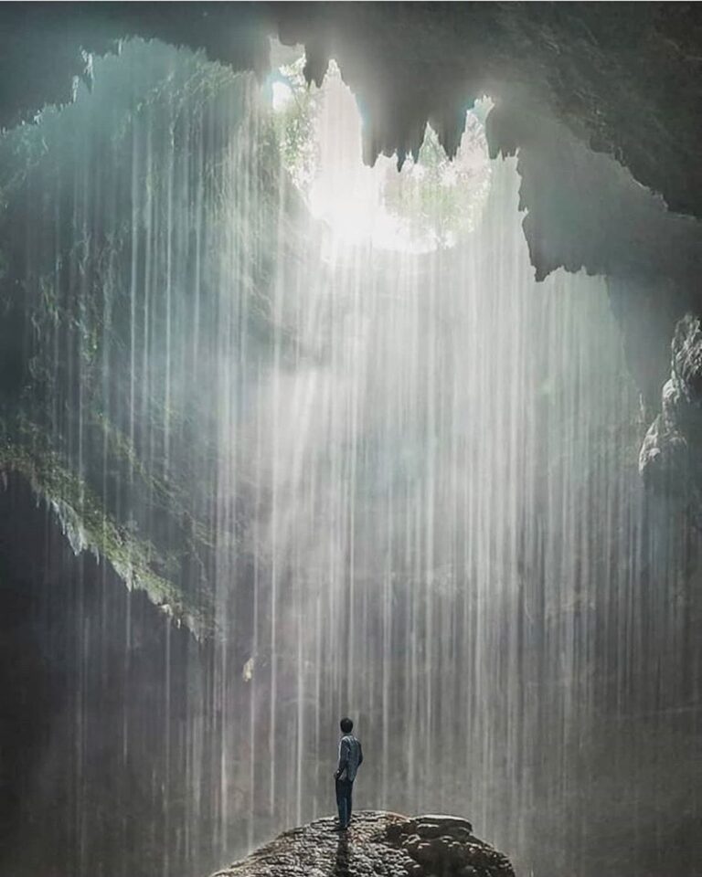 #explorejogja photo today by  taken at Goa Jomblang, Gunungkidul....