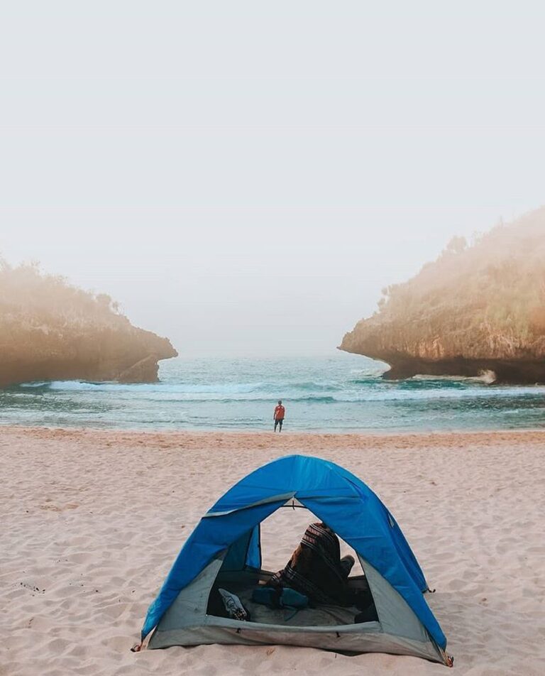#explorejogja photo today by  taken at Pantai Greweng, Gunungkidul....