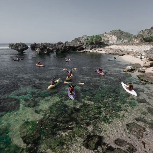 #explorejogja photo today by  taken at Pantai Drini, Gunungkidul....