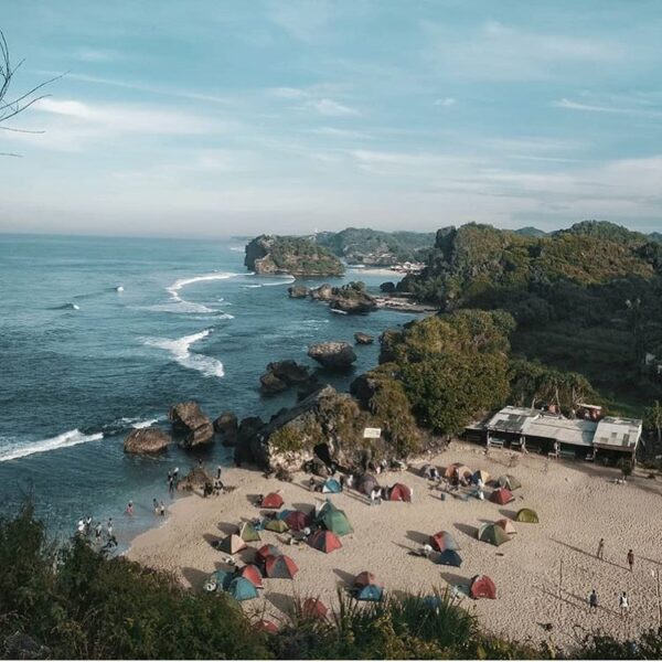 #explorejogja photo today by  taken at Pantai Ngrumput, Gunungkidul....
