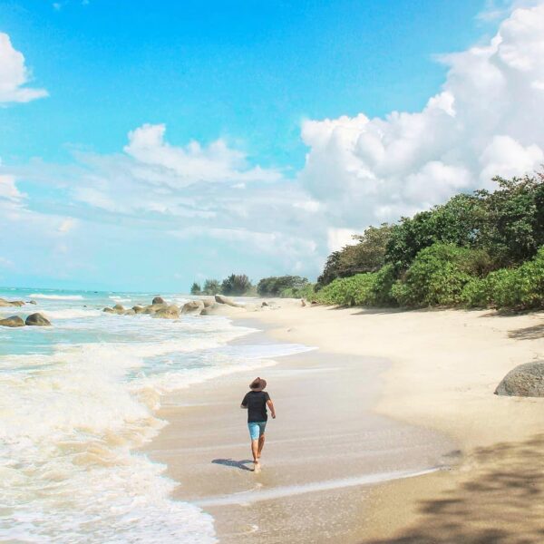 Seperti pantai pantai lain di Pulau Bangka, Pantai Penyusuk juga menyajikan pasi...