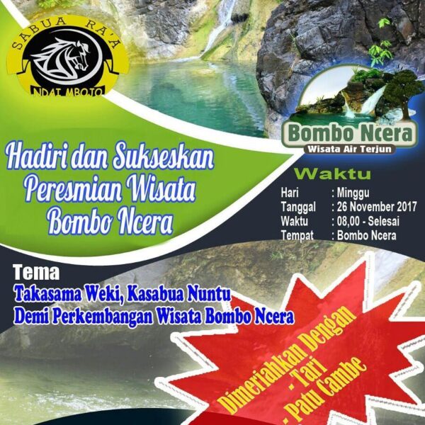 #ebevent 
Hadiri dan sukseskan peresmian Wisata Air Terjun Bombo Ncera

Tema : K...