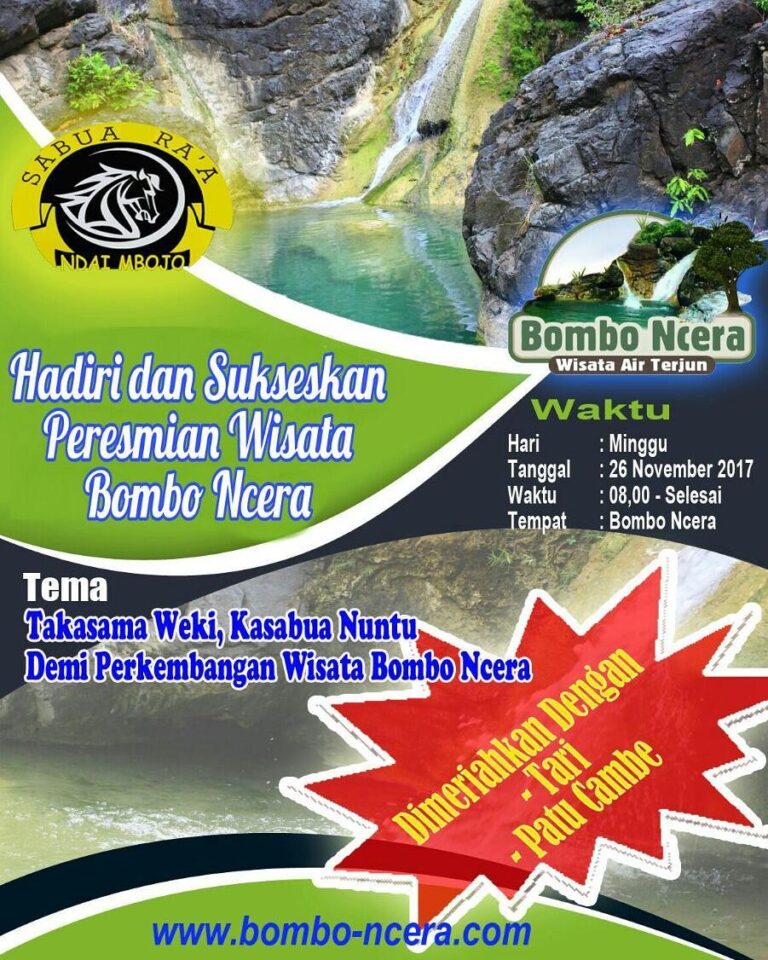 #ebevent 
Hadiri dan sukseskan peresmian Wisata Air Terjun Bombo Ncera

Tema : K...
