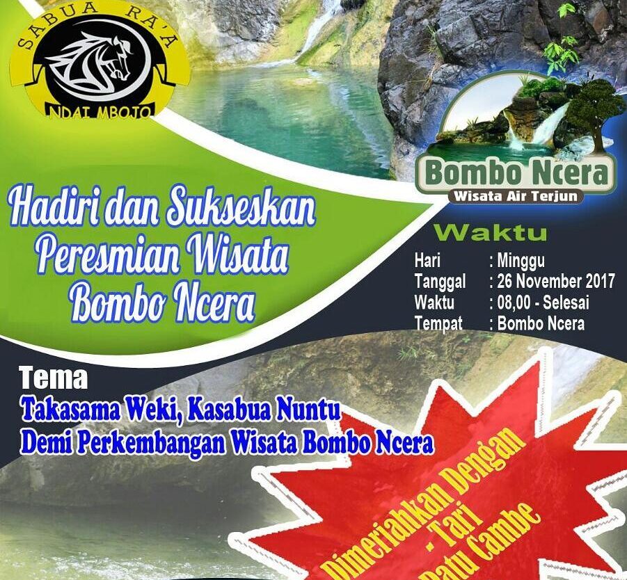 #ebevent 
Hadiri dan sukseskan peresmian Wisata Air Terjun Bombo Ncera

Tema : K...