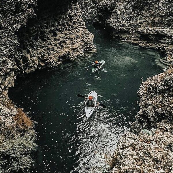 Canoeing di sini asik nih... #explorejogja photo today by  taken at Kali Suci Ca...
