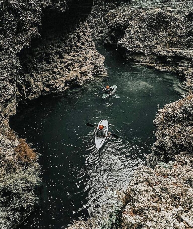 Canoeing di sini asik nih... #explorejogja photo today by  taken at Kali Suci Ca...
