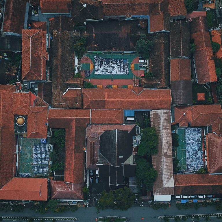 How's your Monday?  shared his aerial scene of students who had ceremony around ...