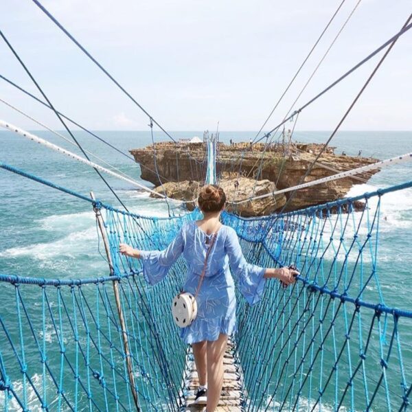 #explorejogja photo today by  taken at Pantai Timang, Gunungkidul....
