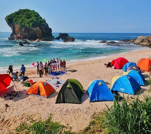 #explorejogja photo today by  taken at Pantai Jungwok, Gunungkidul....