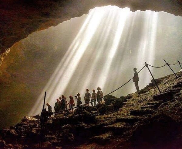 #explorejogja photo today by  taken at Goa Jomblang, Gunungkidul....