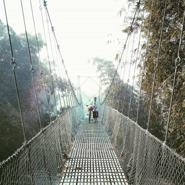 #explorejogja photo today by  taken at Jembatan Gantung Bawuran, Bantul....