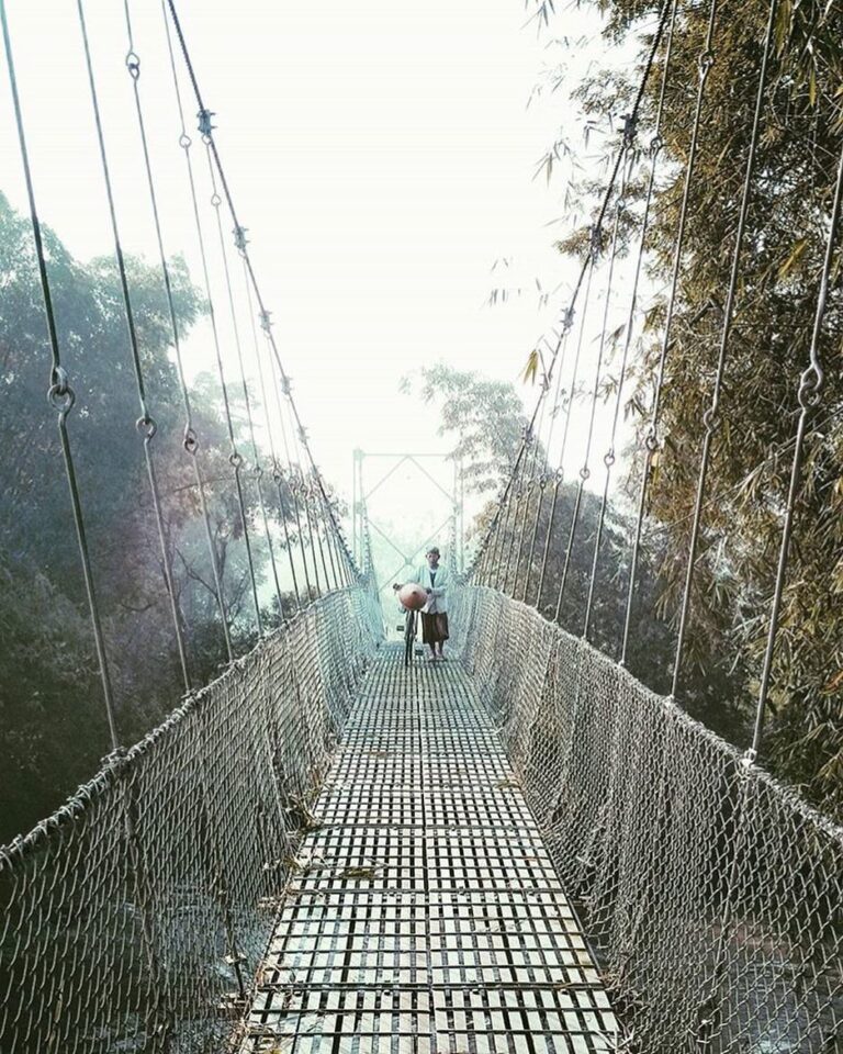 #explorejogja photo today by  taken at Jembatan Gantung Bawuran, Bantul....