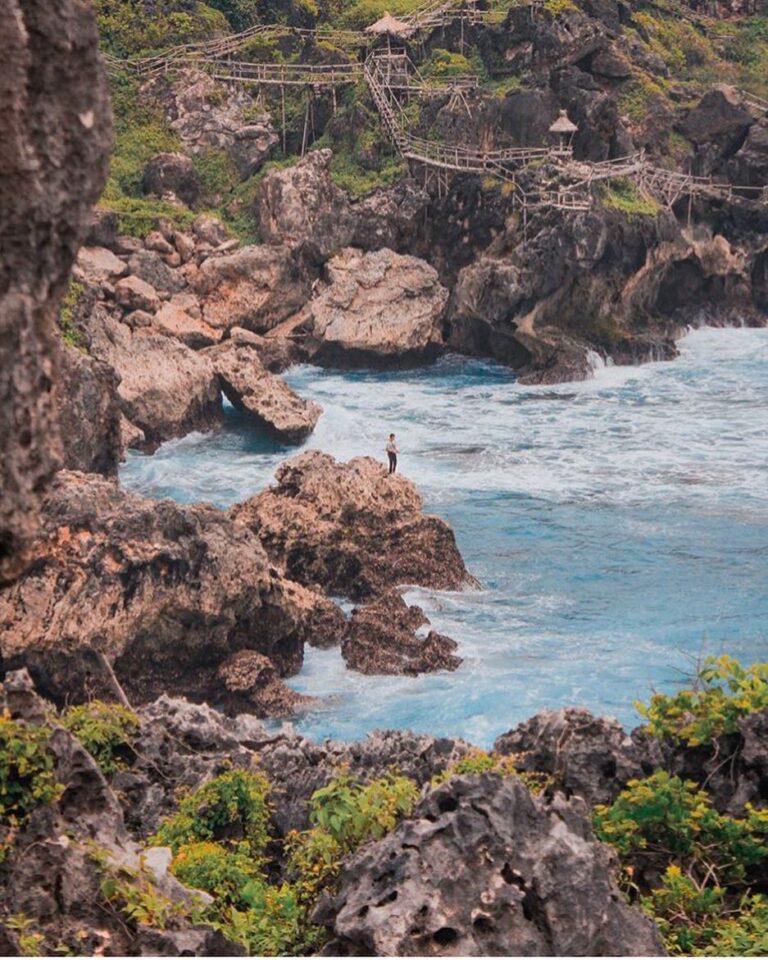 #explorejogja photo today by  taken at Pantai Nglambor, Gunungkidul....