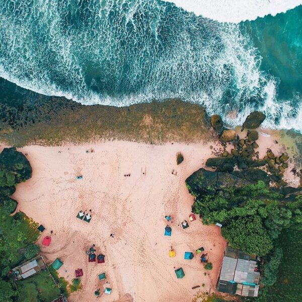 #explorejogja photo today by  taken at Pantai Ngrumput, Gunungkidul....