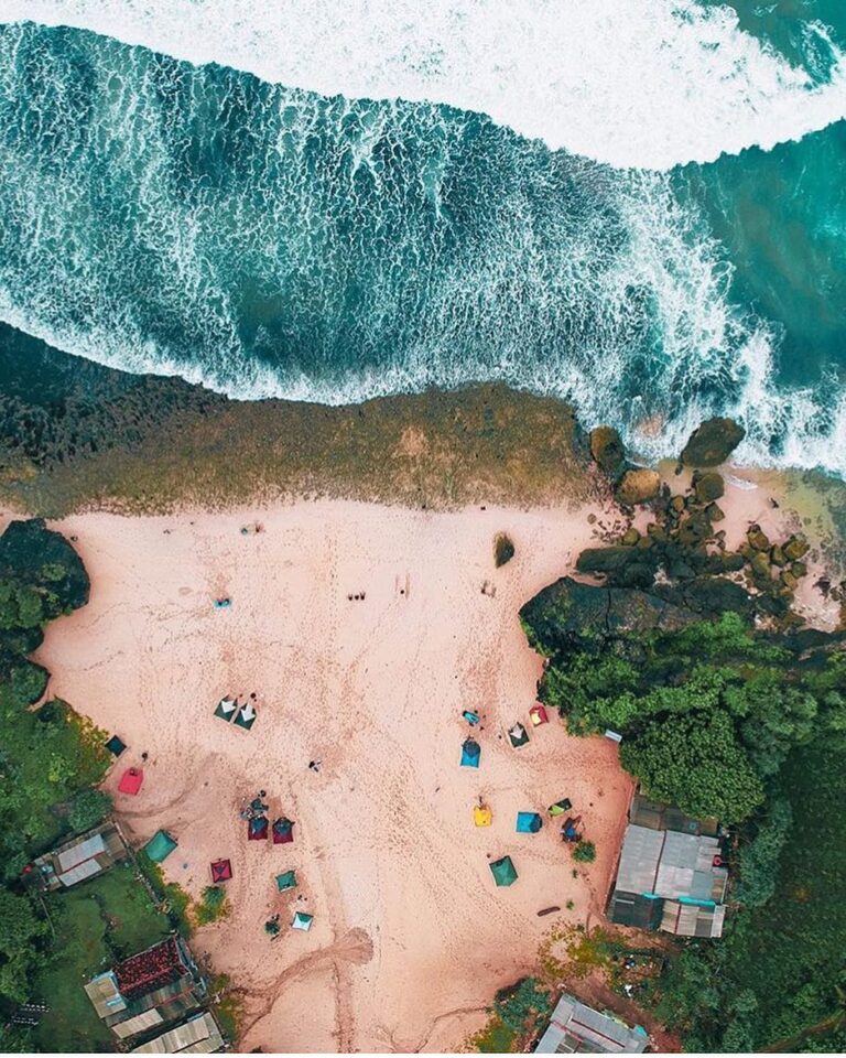 #explorejogja photo today by  taken at Pantai Ngrumput, Gunungkidul....