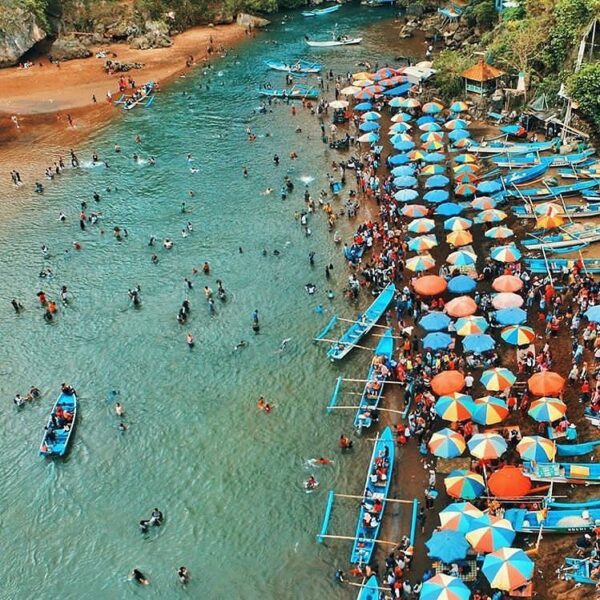 #explorejogja photo today by  taken at Pantai Baron, Gunungkidul....