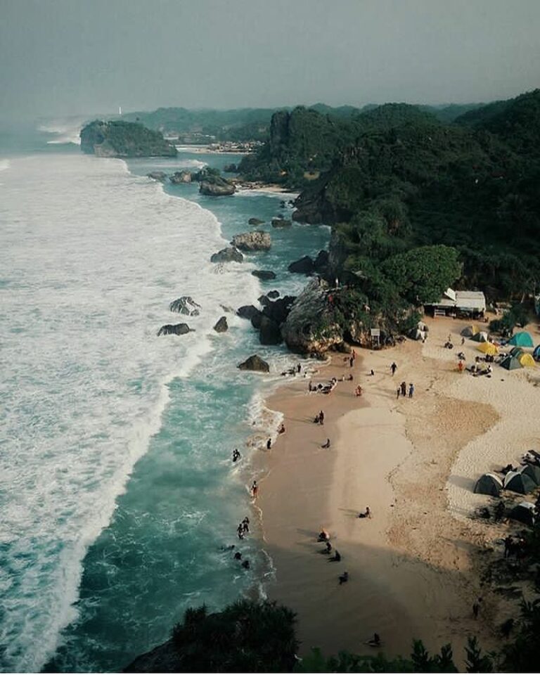 #explorejogja photo today by  taken at Pantai Ngrumput, Gunungkidul....