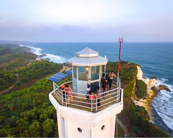 #explorejogja photo today by  taken at Mercusuar Pantai Baron, Gunungkidul....