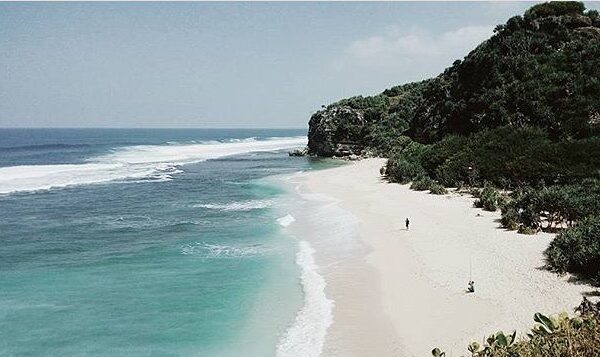 #explorejogja photo today by  taken at Pantai Sanglen, Gunungkidul....