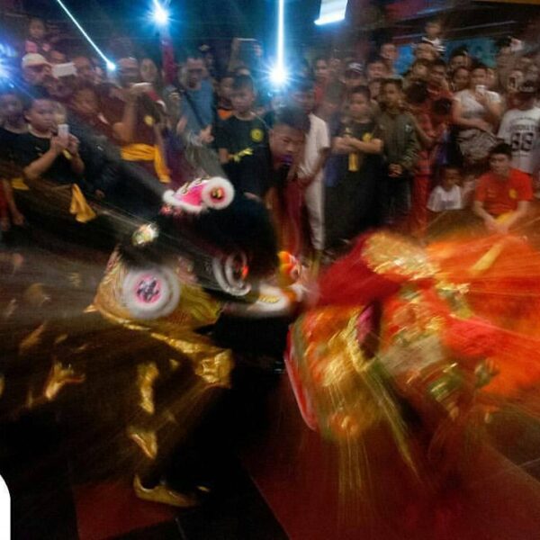 #exploresukabumi photo of barongsai attraction taken by  on Lunar New Year's Eve...