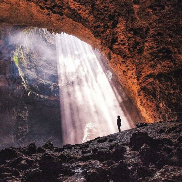 #explorejogja photo today by  taken at Goa Jomblang, Gunungkidul....