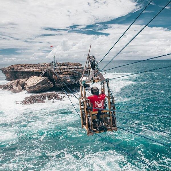 #explorejogja photo today by  taken at Pantai Timang, Gunungkidul....