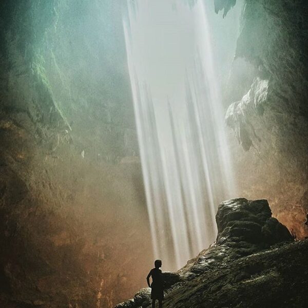 #explorejogja photo today by  taken at Goa Jomblang, Gunungkidul....