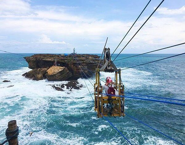 #explorejogja photo today by  taken at Pantai Timang, Gunungkidul....
