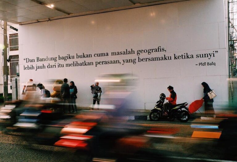 A saying that hit too close to home. Bandung, a city that held dearly at heart b...