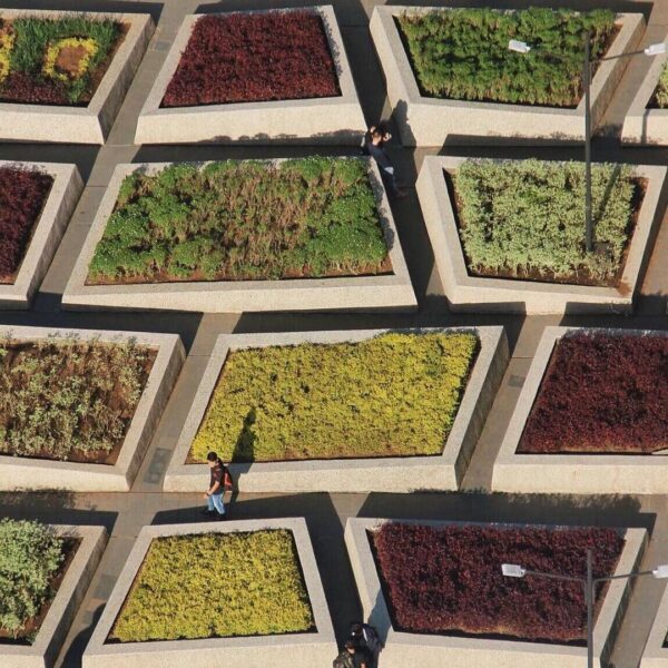 Geometrical shapes and colors in Alun-Alun Bandung creating an intriguing views ...