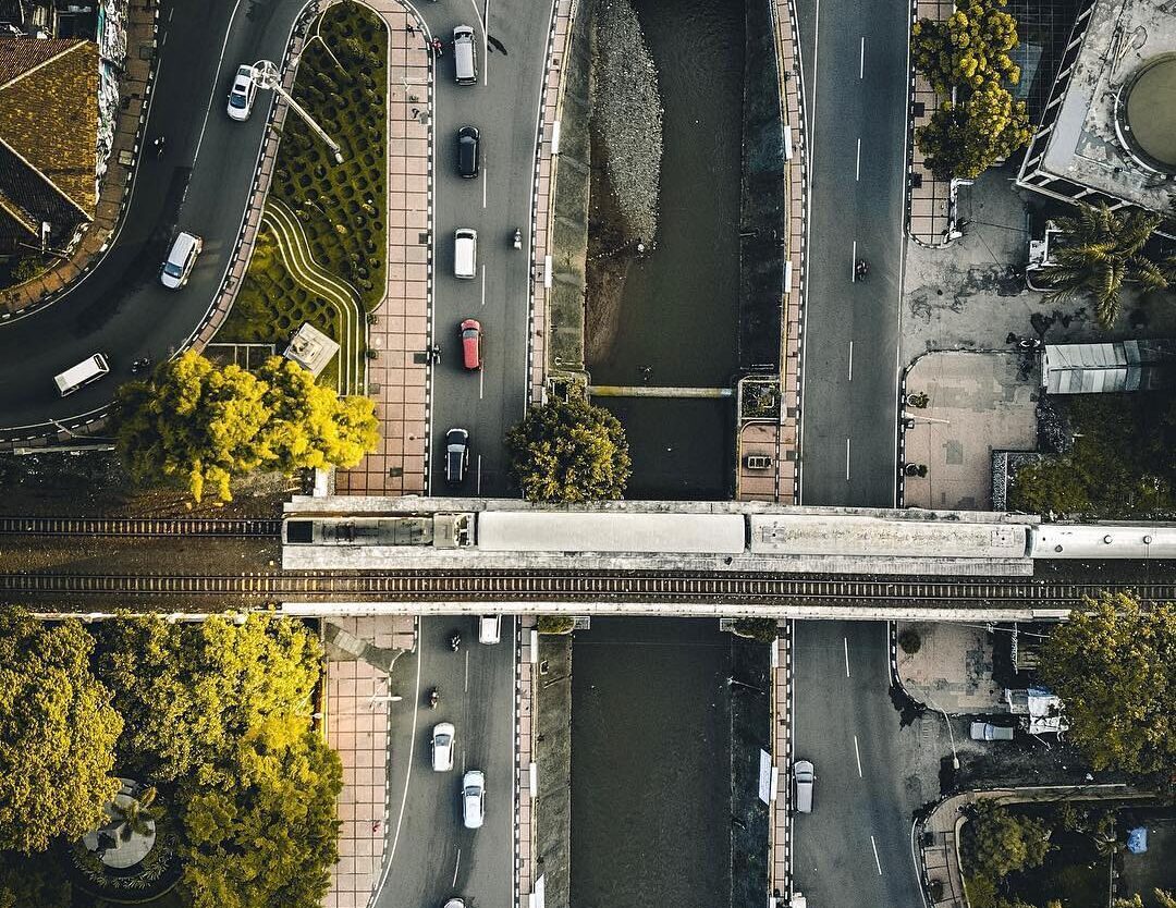 Most times, things look better when you see it from afar. Aerial shot of Viaduct...