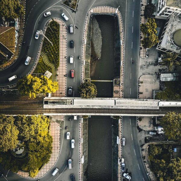 Most times, things look better when you see it from afar. Aerial shot of Viaduct...