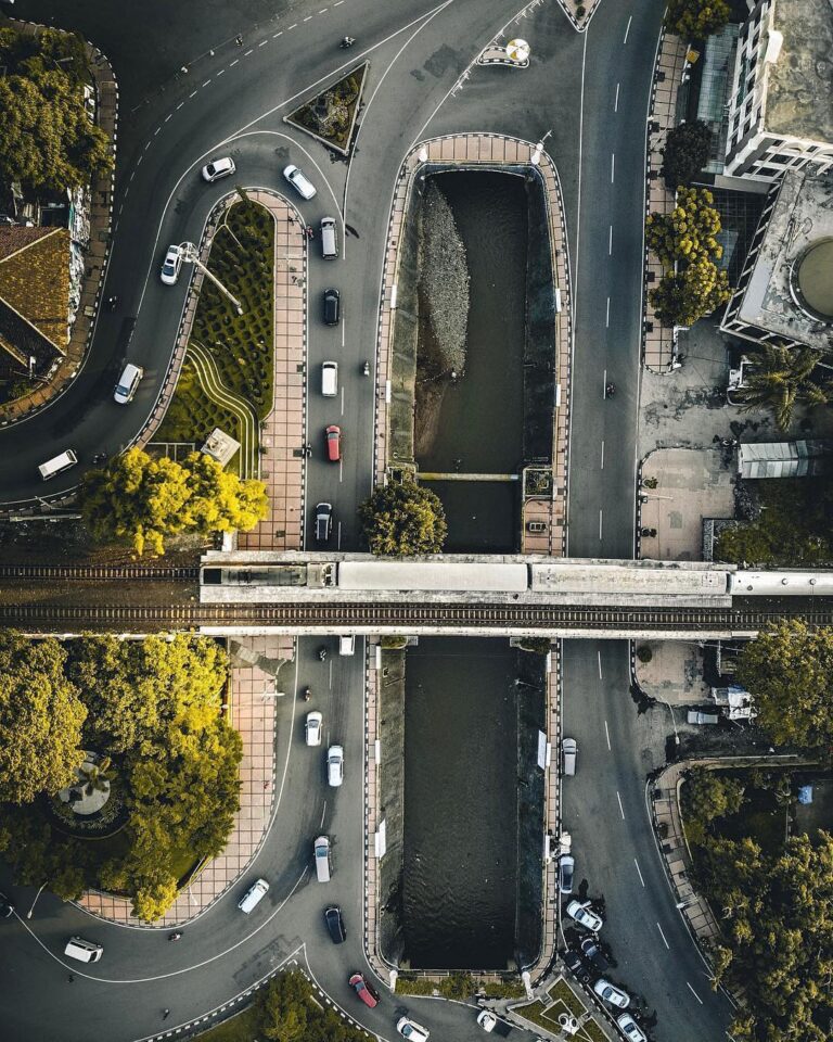 Most times, things look better when you see it from afar. Aerial shot of Viaduct...