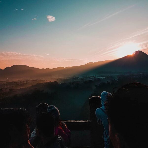 The golden sunrise overcomes the morning cold breeze. Tebing Keraton taken by 
#...