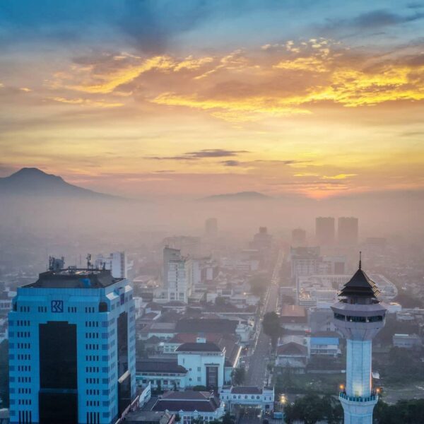 The warmth of the sun, the cold blanket of mist, meet in the middle. What a surr...