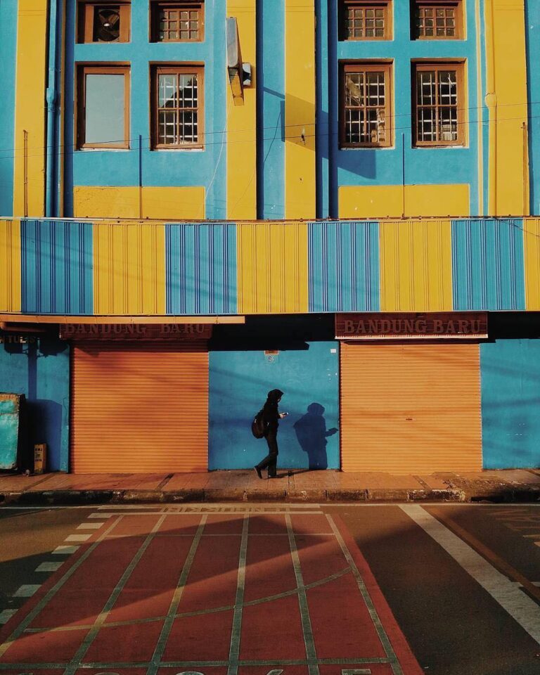 Vibrant colors painted on an old building added a new personality to the whole A...