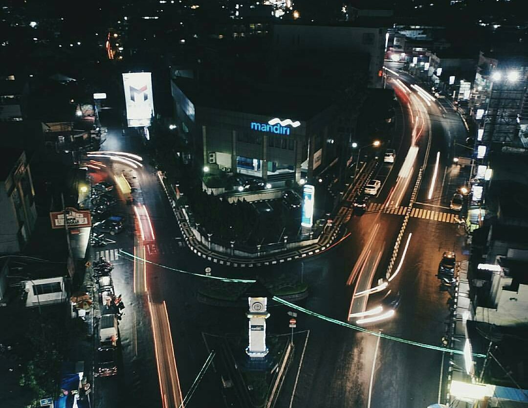A brilliant bird-eye view above Sudirman T-junction nicely captured by  #explore...