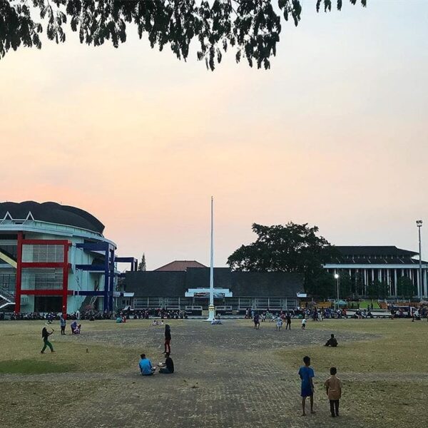 Afternoon scene at Lapang Merdeka captured by  #exploresukabumi...