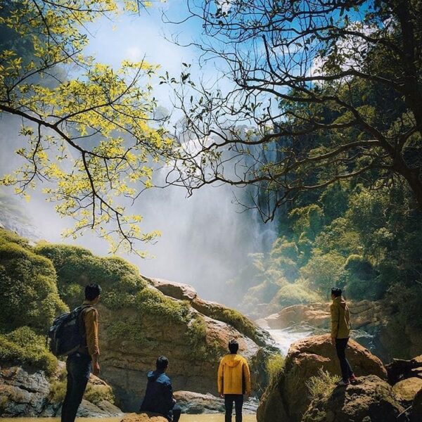 Chasing waterfall with squad. Tag your travel squad! Photo by  taken at Curug Pu...