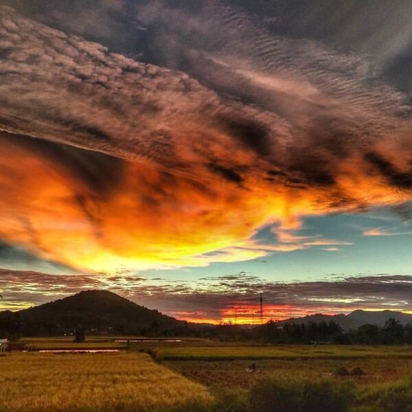 Cloudy sky today, no longer carrying rain or storm, but to add color to sunset s...
