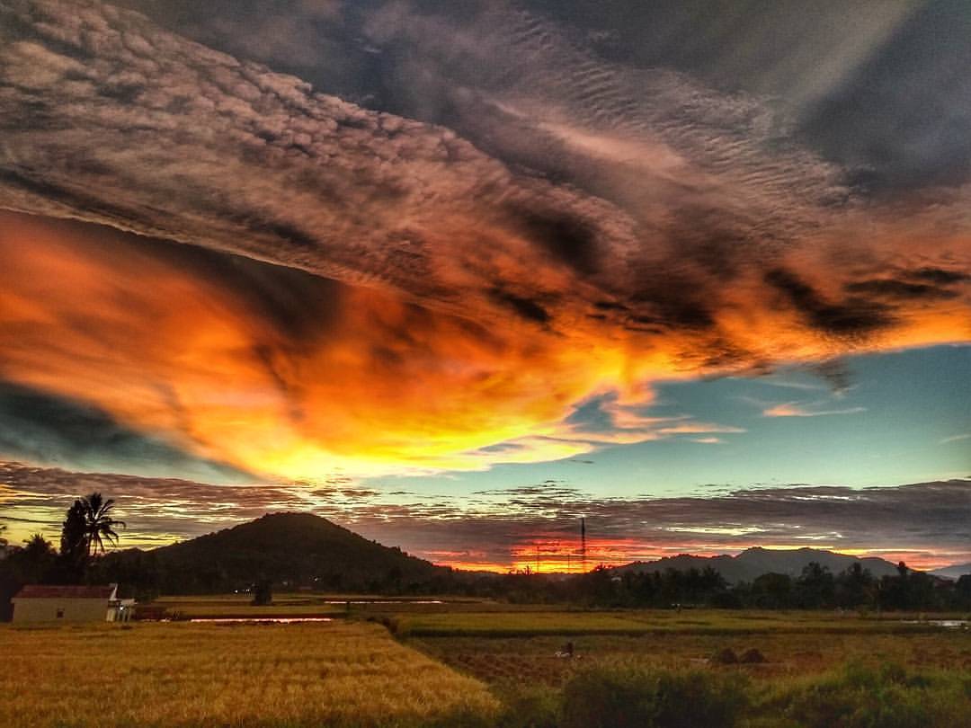 Cloudy sky today, no longer carrying rain or storm, but to add color to sunset s...