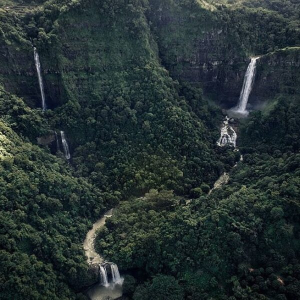 Family waterfalls in Ciletuh Geopark.
Can you mention each name of these waterfa...