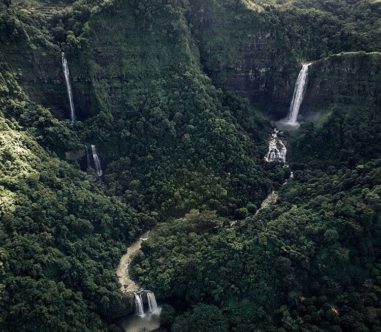 Family waterfalls in Ciletuh Geopark.
Can you mention each name of these waterfa...