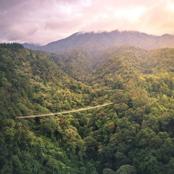 First weekend in 2018 is here! Beautiful morning from above of Situgunung Bridge...