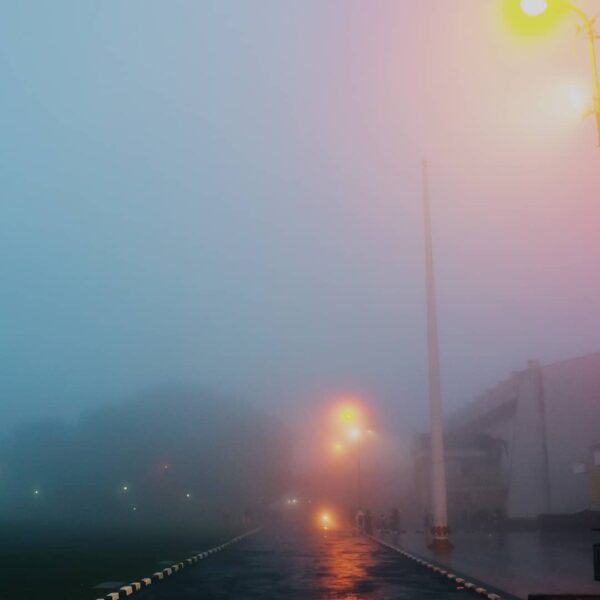 Foggy morning scene at Lapang Merdeka,  well captured by  #exploresukabumi...