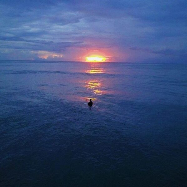 Peaceful scene of Pantai Palabuhanratu taken by  somehow looks like in a dream. ...