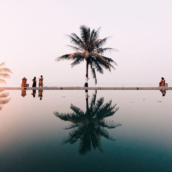 The ambiance, the color, and the reflection from the pool beautifully taken by  ...