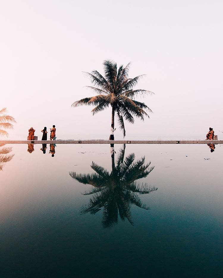 The ambiance, the color, and the reflection from the pool beautifully taken by  ...