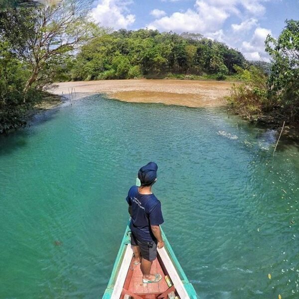 #exploresukabumi photo of 'The Meeting of Waters' phenomenon in Sungai Cikaso by...