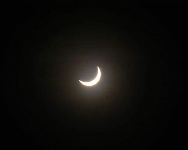 #exploresukabumi partial solar eclipse photograph captured by  from Gunung Sunda...